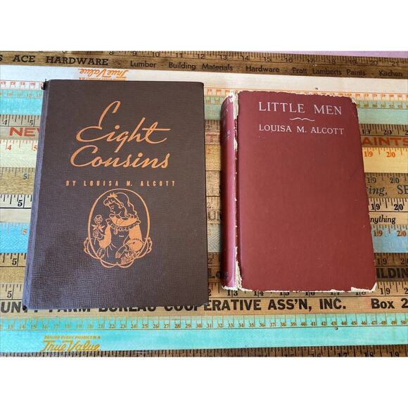 Eight Cousins HC Book Louisa May Alcott VINTAGE 1940 Little Men 1913 - Picture 1 of 16